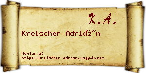 Kreischer Adrián névjegykártya